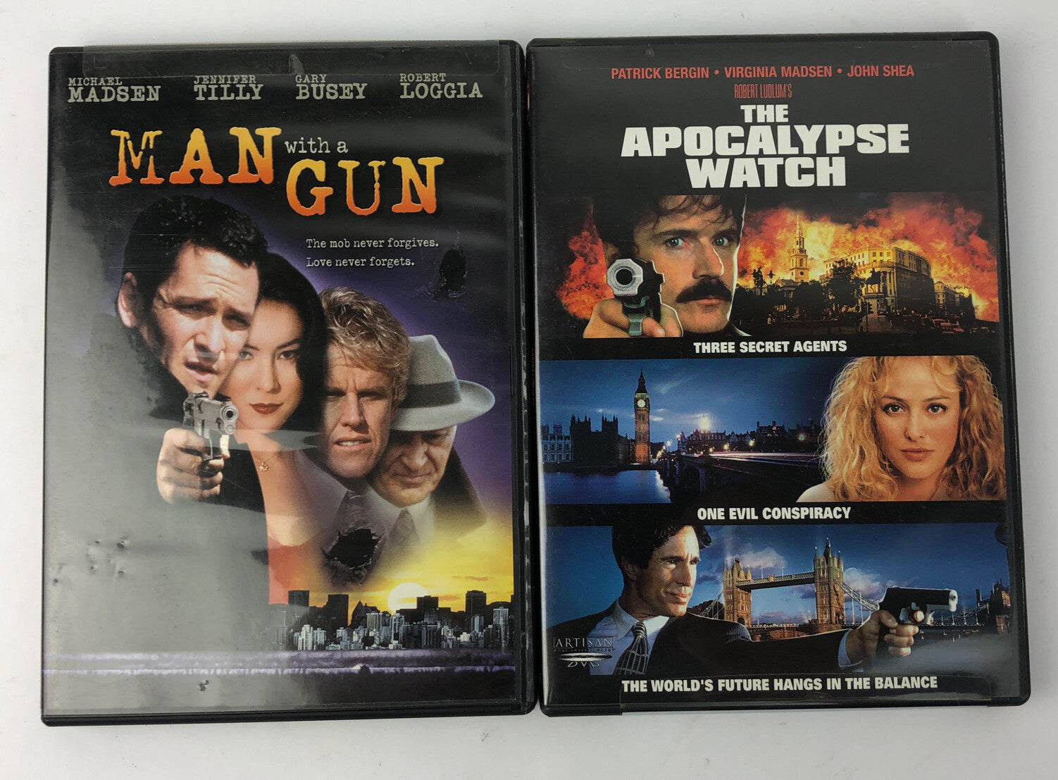 2 x DVD LOT - The Apocalypse Watch + Man With A Gun * Gary Busy John Shea * VGC
