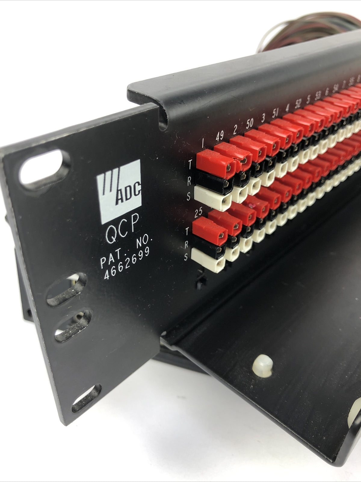 ADC 96 Bantam TT patchbay connected to ADC UP-96NMKII PPC RACKMOUNT PATCHBAY 2