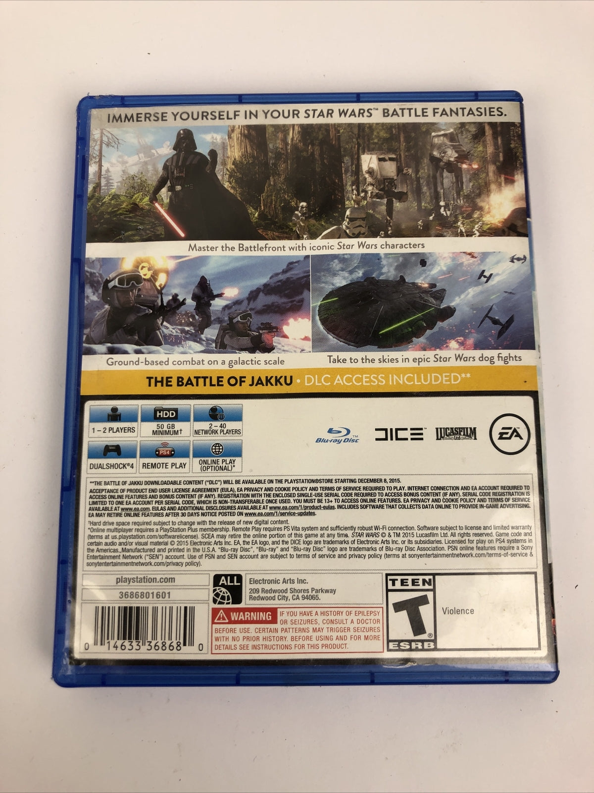 EA Star Wars : Battlefront PlayStation 4 Hits Sony PS4 - LOOK