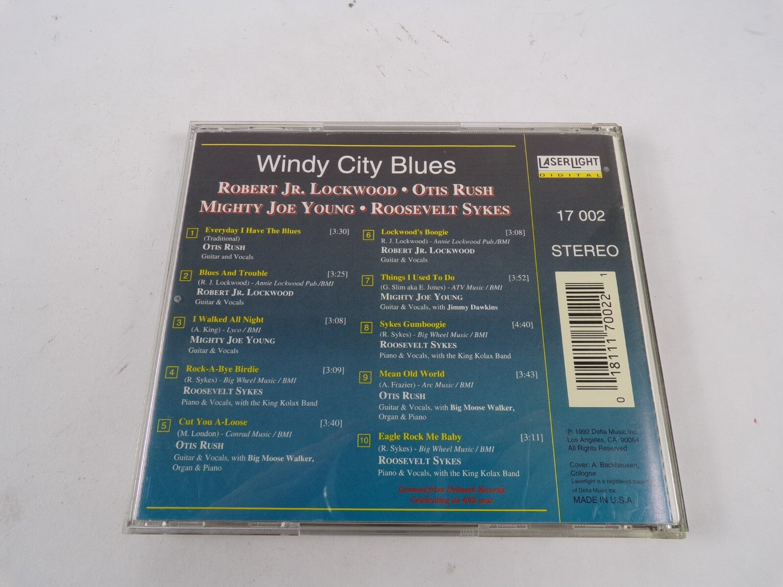 Windy City Blues Laser Light Everyday I Have The Blues I Walked All Night CD#39