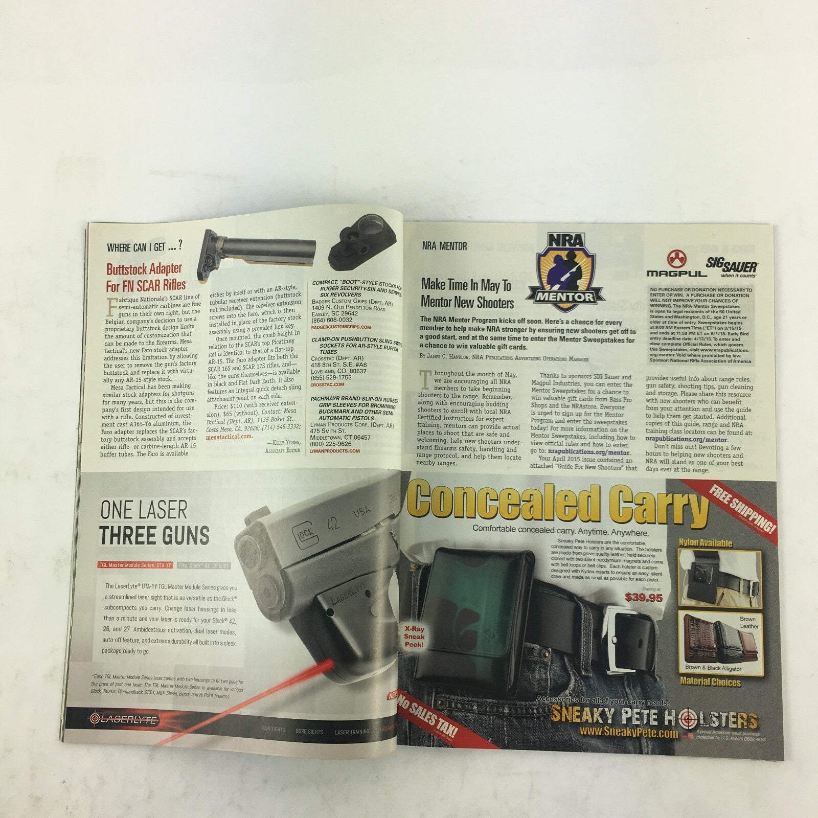 May 2015 American Rifleman Magazine If They ban ban One, They can ban them All