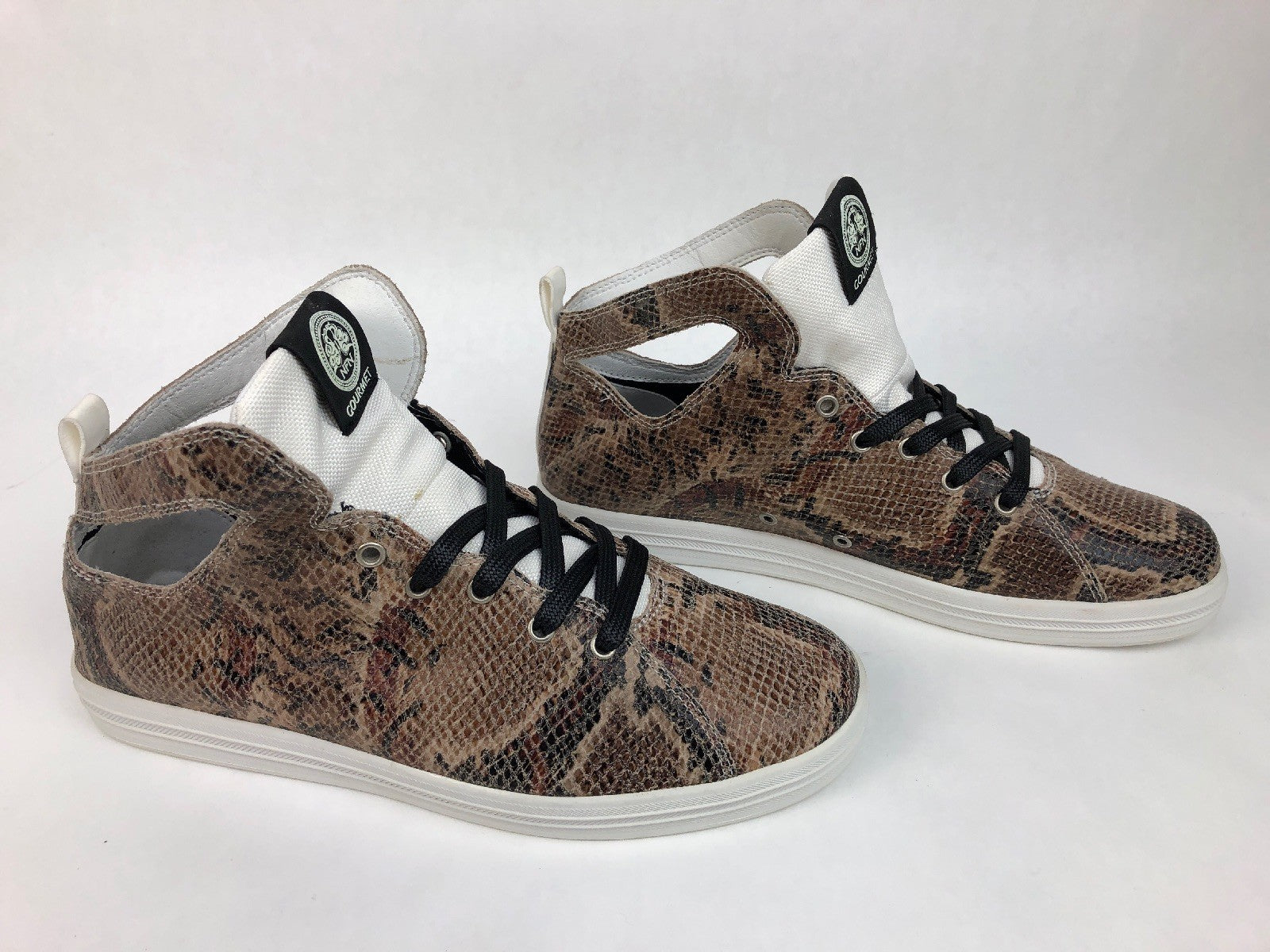 Rare Gourmet Footwear Shoes Womens Uno SP Leather Snake Skin High Top - FSTSHP