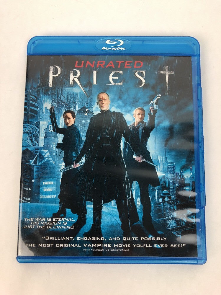 Priest (Blu-ray Disc, 2011, Unrated) Paul Bettany, Karl Urban FSTSHP FREE