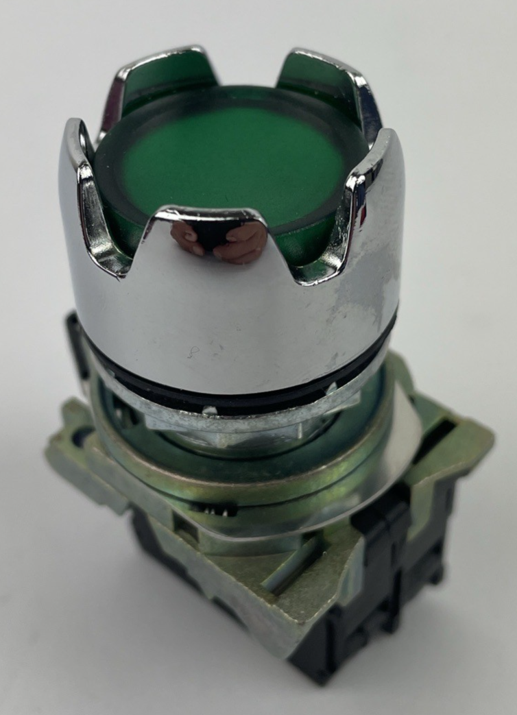 AB Illuminated Momentary Push Button Green Guarded 800FM-LG3 w 2 800F X01 Ser. A