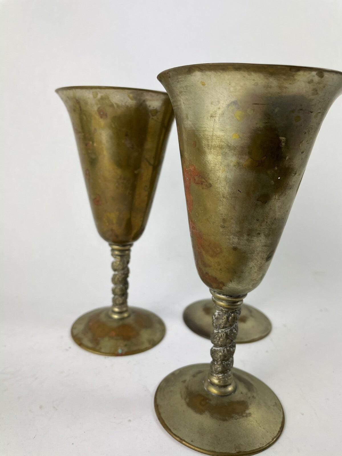 Metal Decotrative Crafted Cup Home Decor Lot of 3