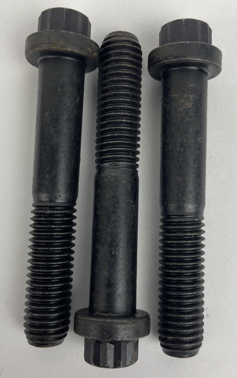 Lot of 3 x 12 Point Flanged Ferry Bolt = Grade 10.9 Steel F-C 2.75" 70mm Length