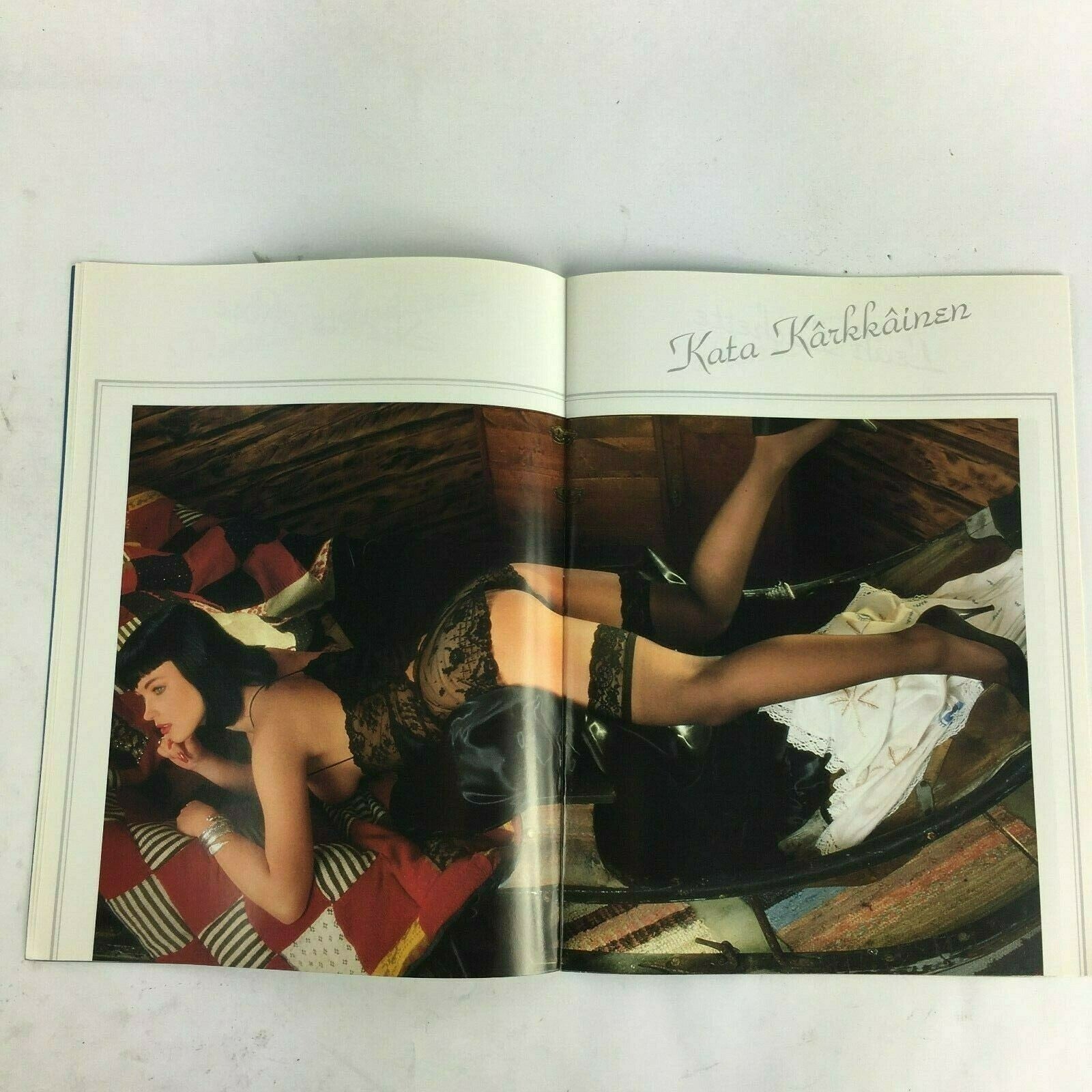 Playboy Magazine Garters and Lace Kata Karkkainen Vannessa Hicks O Neil Voss