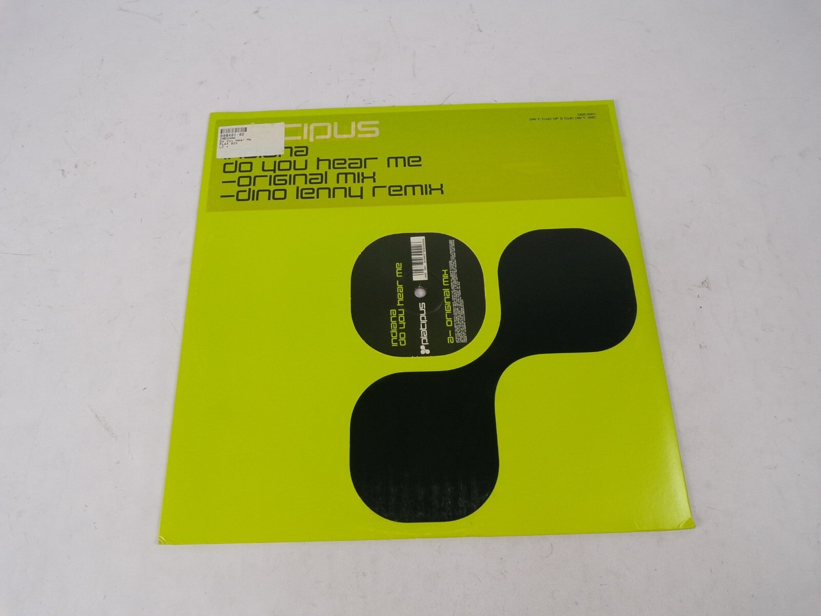Platipus Indiana Do You Hear Me B-Dino Lenny Remix Vinyl Record