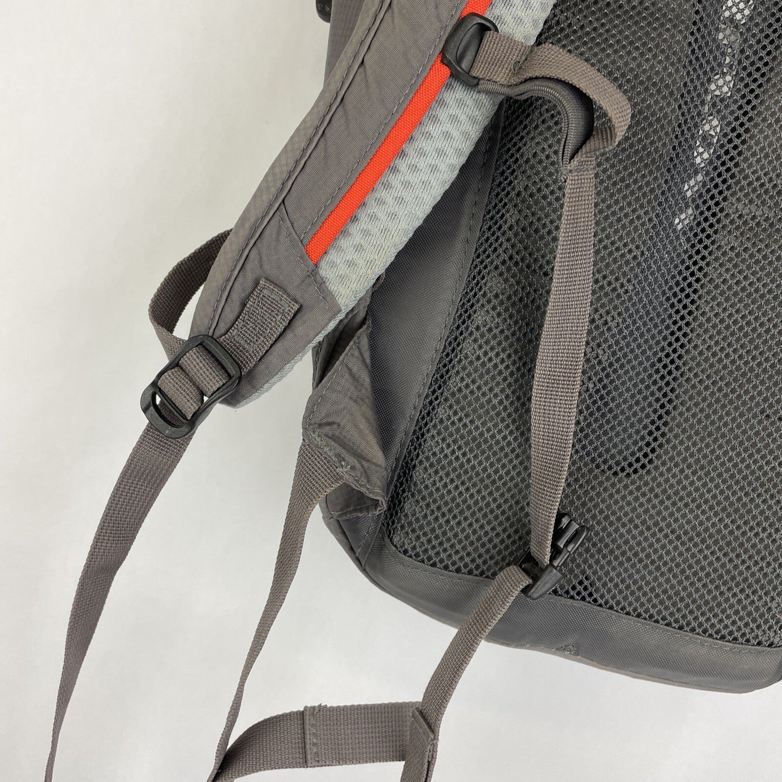 High Sierra Visalia gray hydration backpack with adjustable straps and mesh back panel.