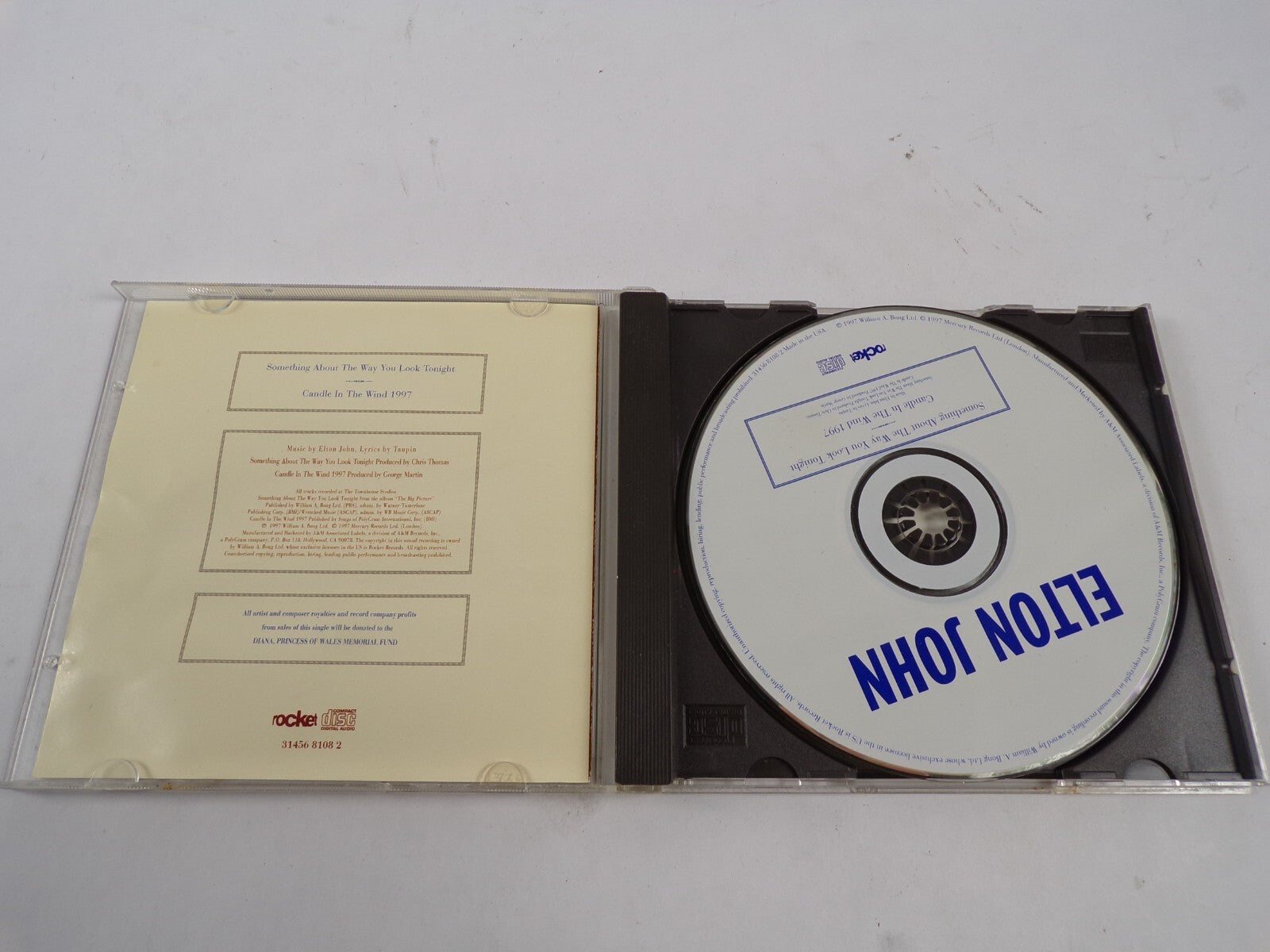 Elton John Something About The Way You Look Tonight Candle In The Wind 1997CD#48