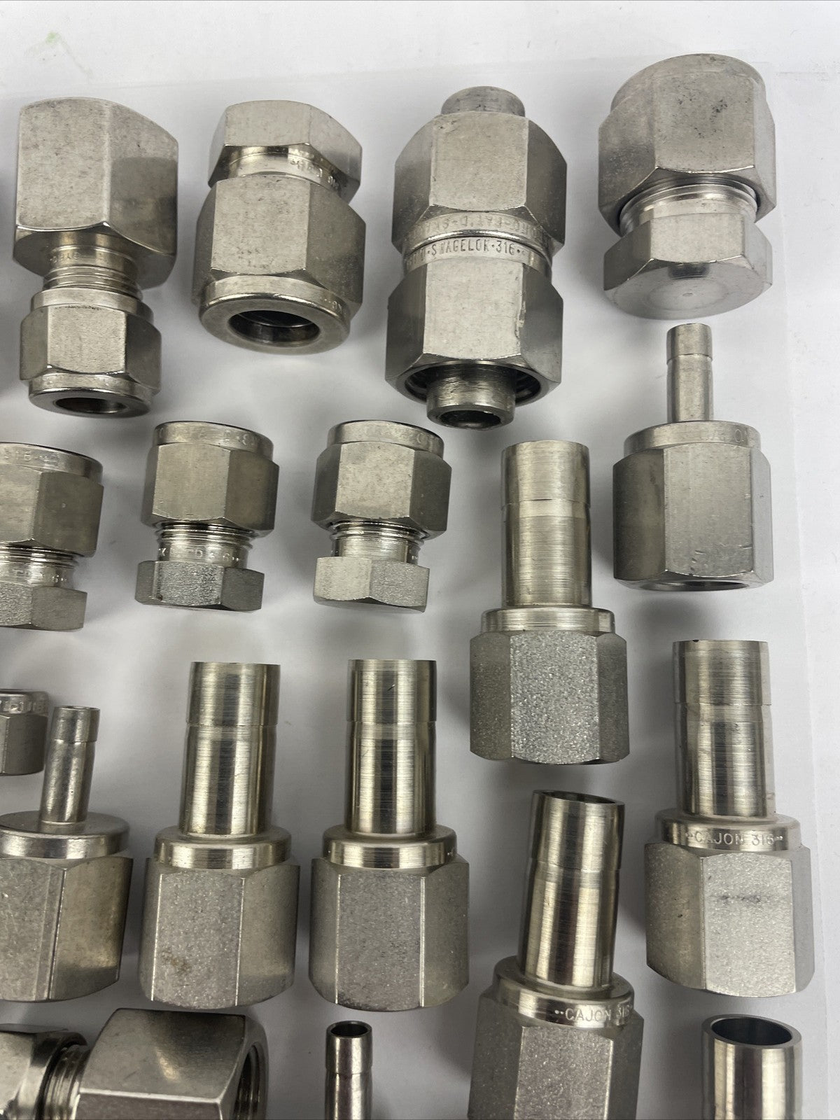 Large Lot Of SWAGELOK CAJON GYROLOK SS Stainless Hydraulic Fittings Asst. Sizes