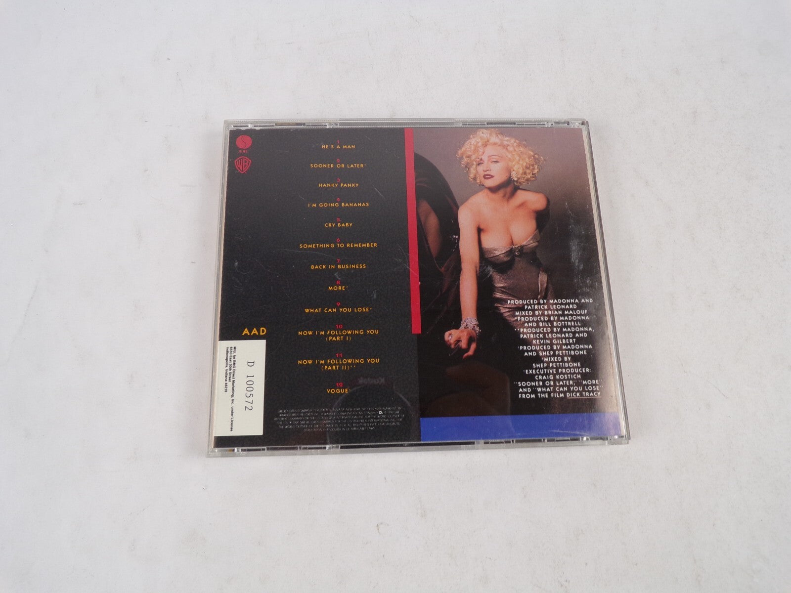 Madonna Music From And Inspired By The Film Dick Tracy What Can you Lose CD#34