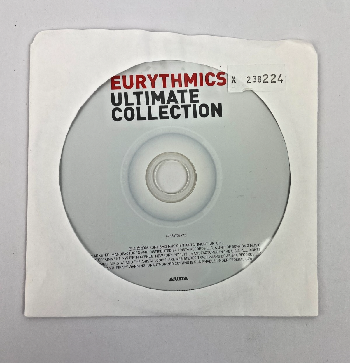 Eurythmics – Ultimate Collection Digital Audio CD RCA Records 2005
