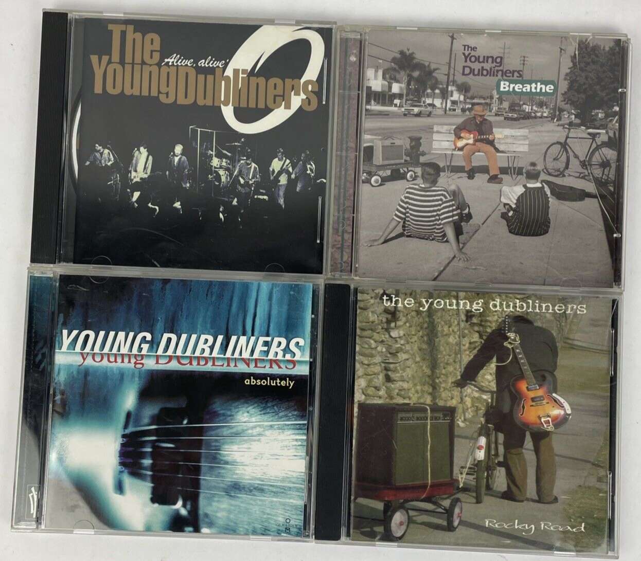 4 x The Young Dubliners CDs - Rocky Road, Absolutely, Breathe, Alive, alive'