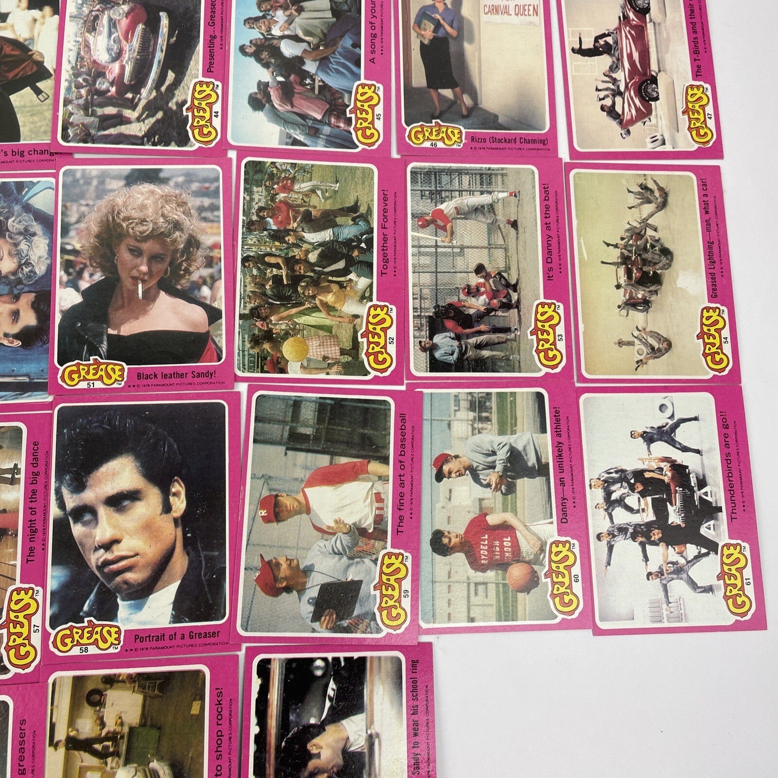 1978 Topps GREASE Movie Series 1 Trading Card Complete Set 1-66 w 11 Stickers