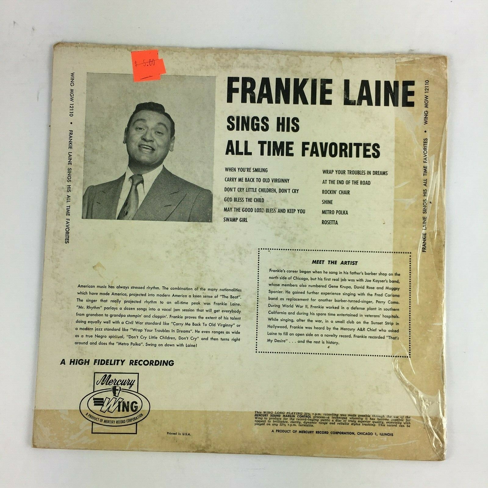 America's No.1 Song Stylist: Frankie laine Favorites