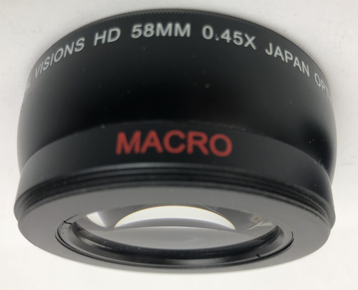 Digital Visions HD 58mm 0.45X Lens Adapter by Japan Optics w lens Covers LOOK