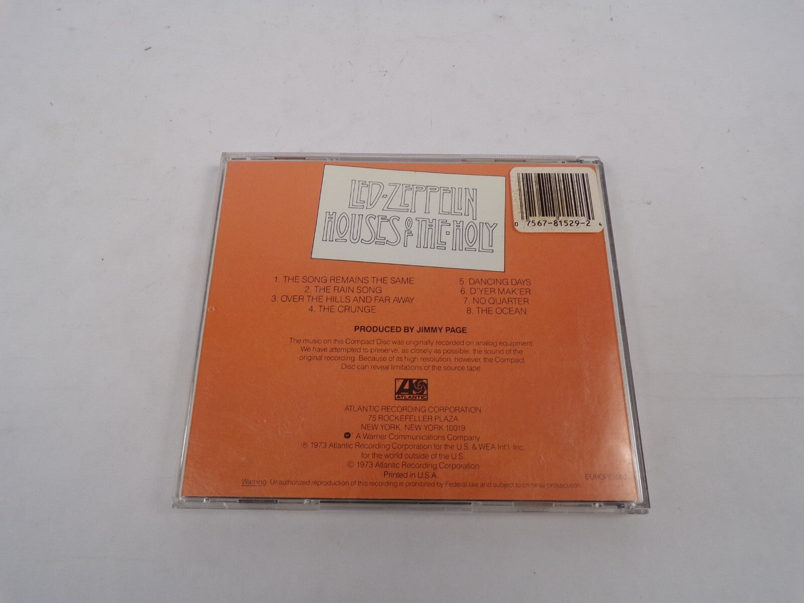 Led-Zeppelin House Of The Holy The Song Remains The Same The Rain Song OverCD#25