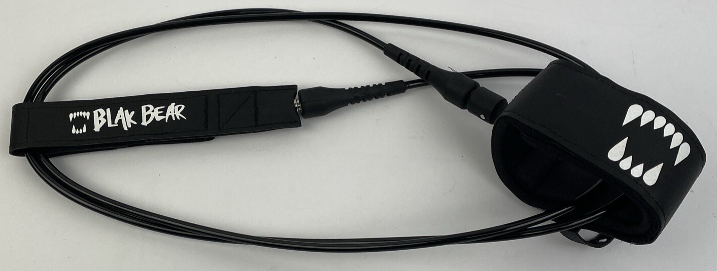 BLACK BEAR SURF CLUB 5.5' 5mm High Performance Surfing Leash Round Cord - NEW