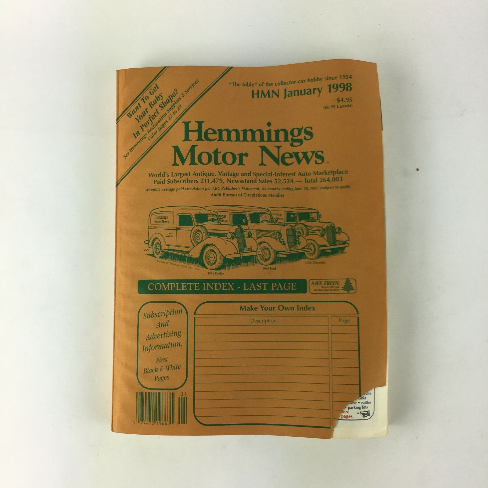 January 1998 Hemmings Motor News Want To Get Your Baby In Perfect Shape ?
