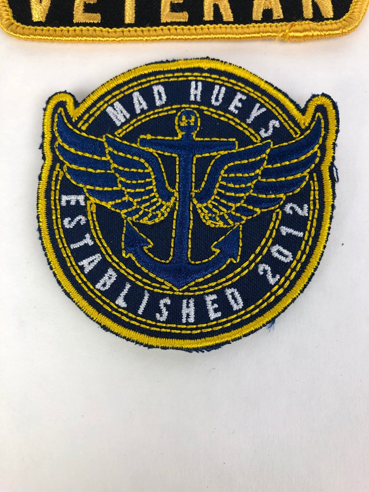 2 x Mad Hueys Australia Embroidered Patch (s) Fishing Veteran Established 2012