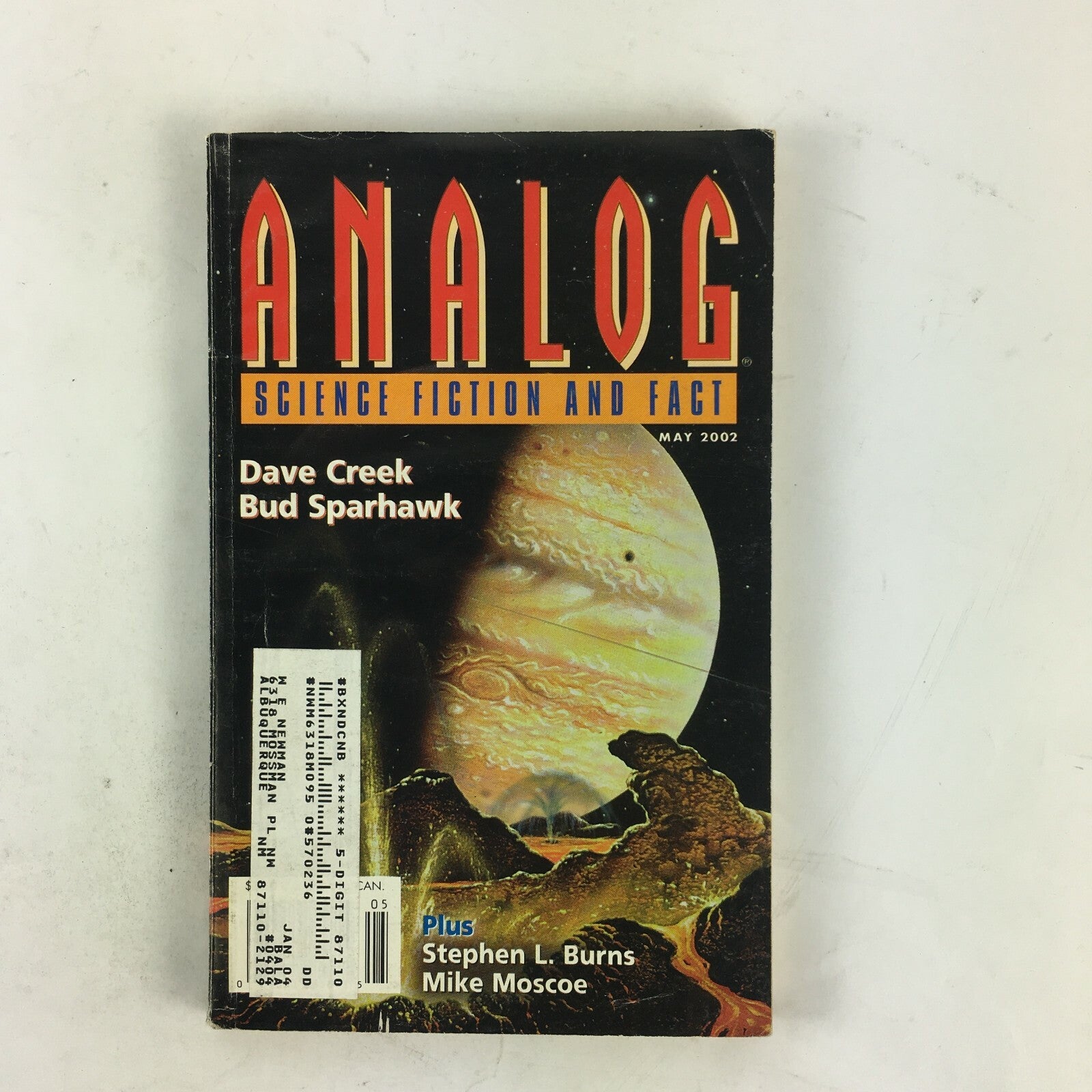 May 2002 Analog Science Fiction Fact Magazine Dave Creek Bud Sparhawk MikeMoscoe