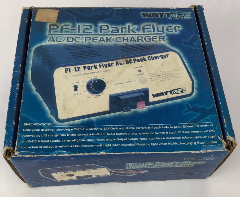 2002 Wattage PF-12 Park Flyer AC/DC Peak Charger 130108 4-12 Cells FSTSHP