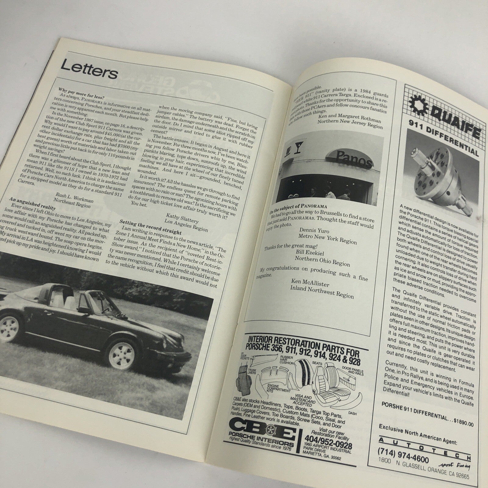Porsche Club of USA Panorama Magazine - January 1988 - 356 12 Volt Conversion