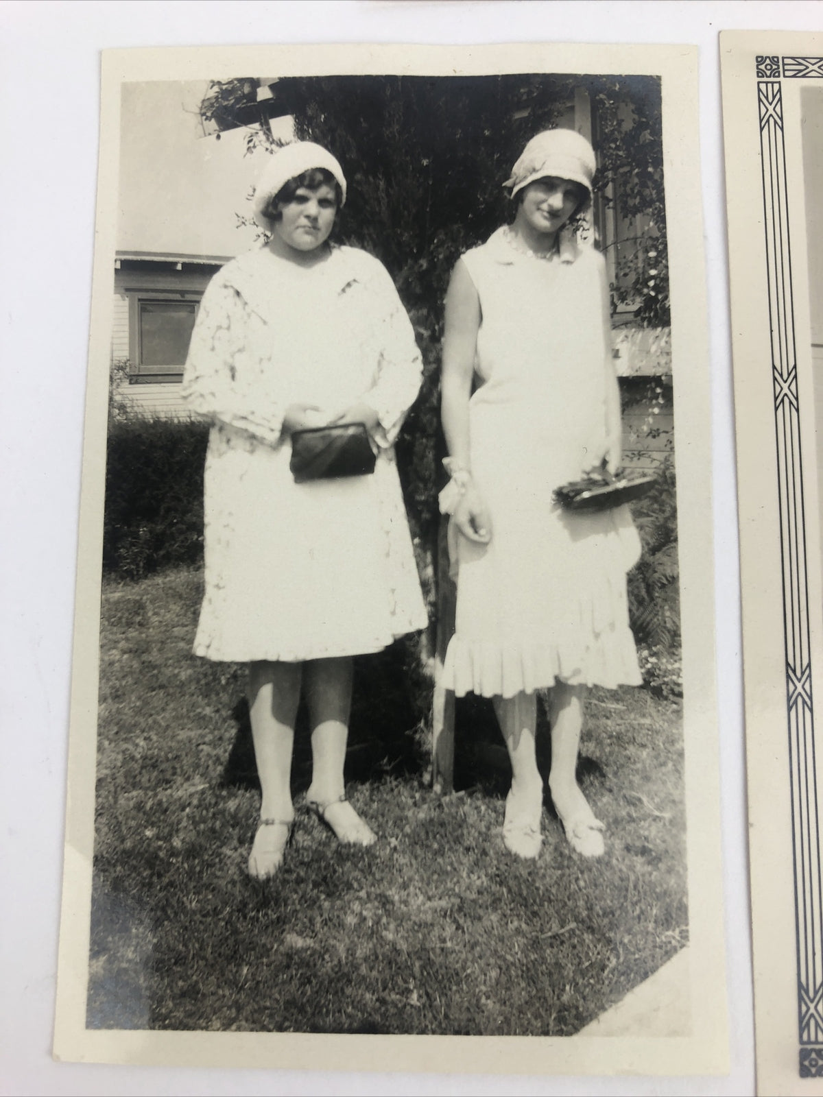 3 x Vintage PRETTY BRUNETTE Snapshot Photo 1940s OUTDOOR POSE + Ma & Pa