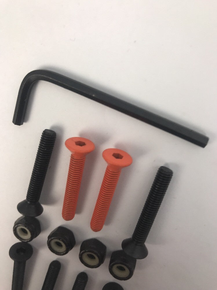 NOS Grind King SKATEBOARDS 1.25” Allen Skateboard Hardware 2 Orange Bolts