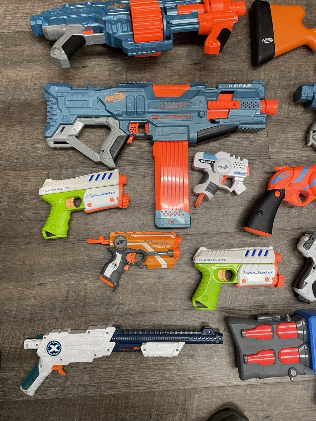 Lot of 14 : NERF Guns Lot Fortnite Roblox Elite Nerf Huge Big Nerf Toy Lot