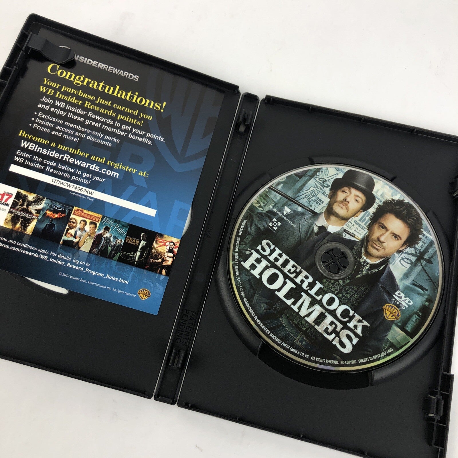 Sherlock Holmes (DVD, 2010) Robert Downey JR. Jude Law Mark Strong Mint Cond.