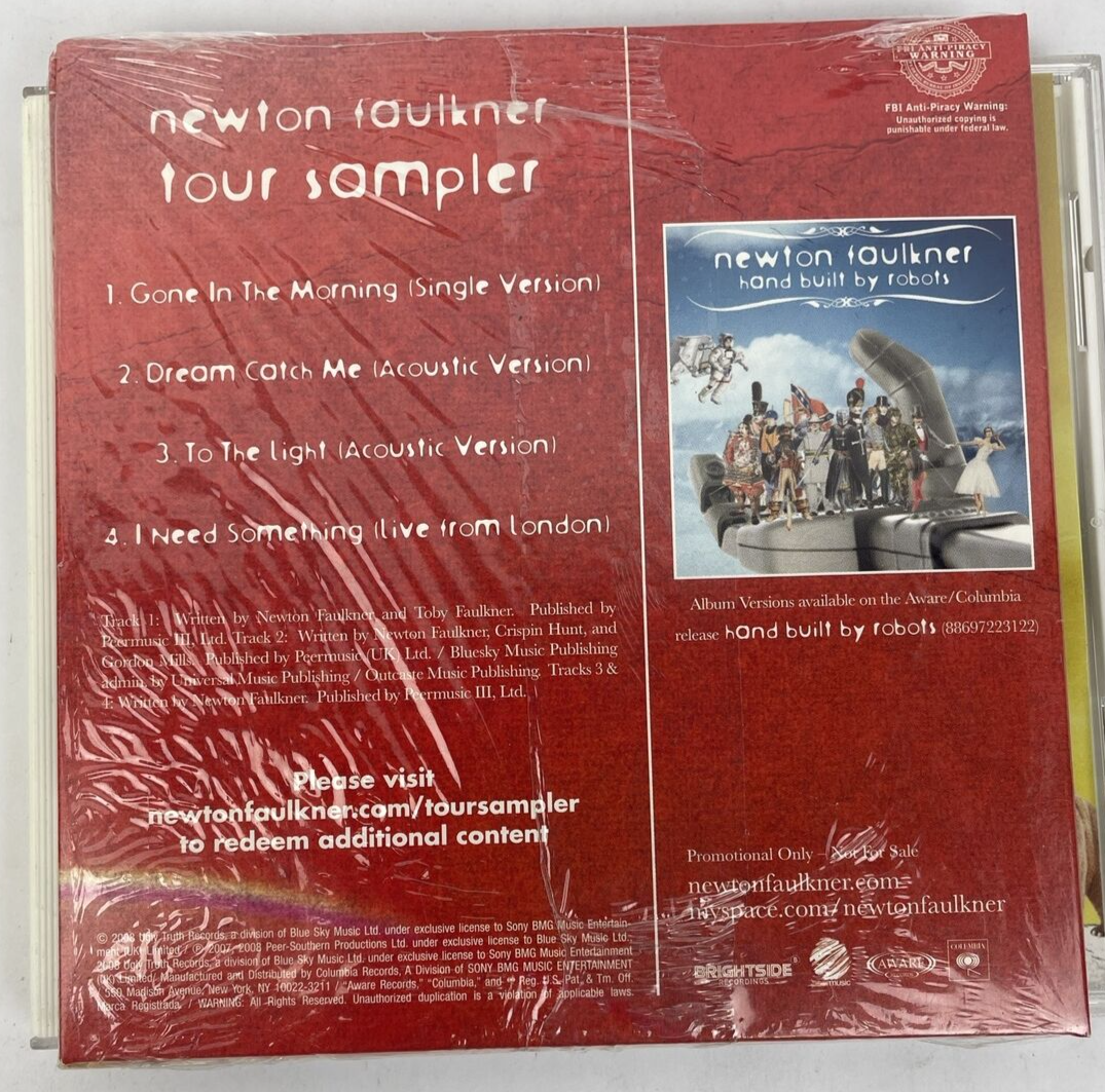 2 x Newton Faulkner Audio CD LOT - Tour Sampler (2008) - ep (2007) Mint Disc DEF
