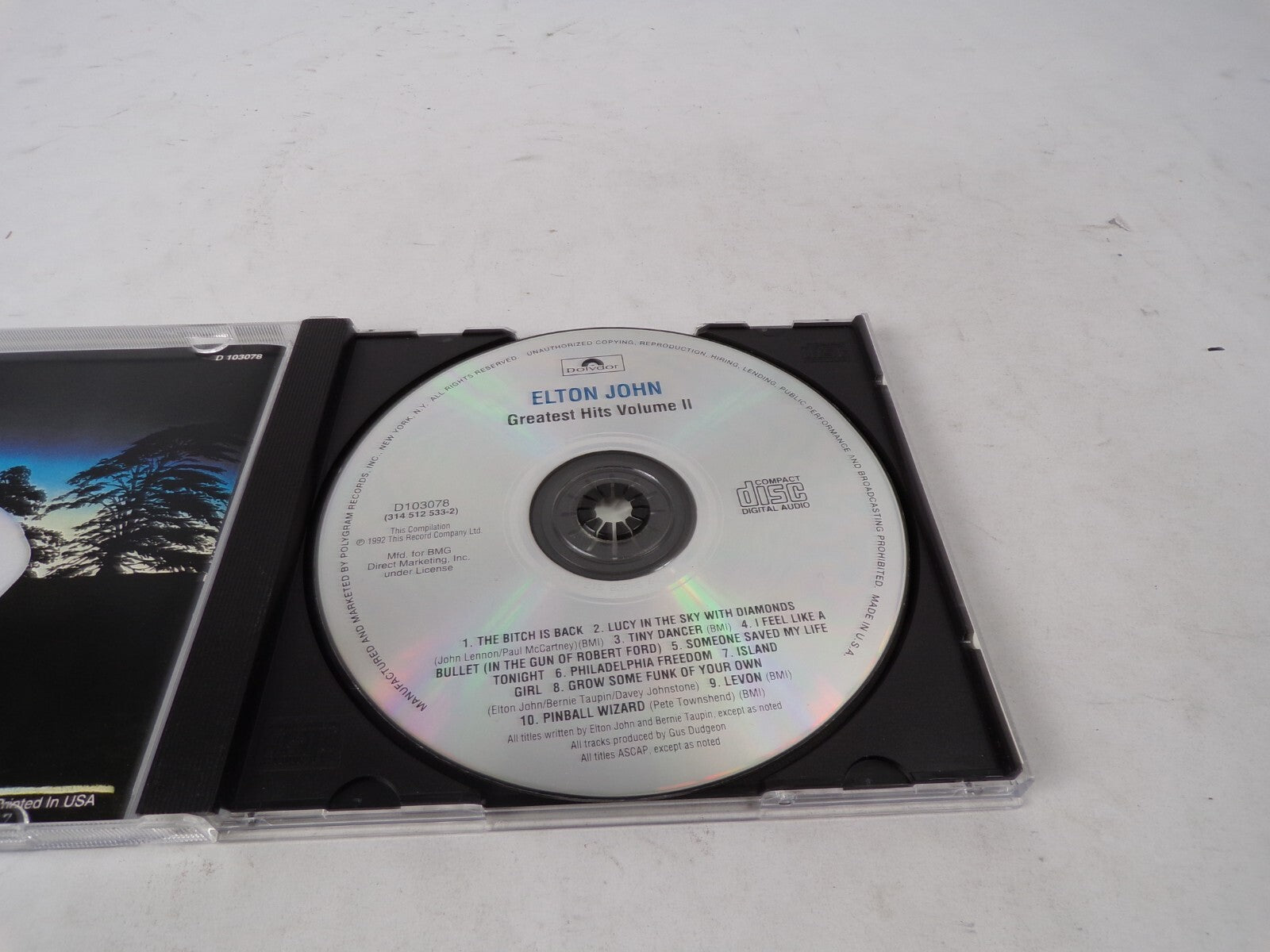 Elton John's Greatest Hits Volume II The Bitch Is Back Lucky In The Sky WitCD#62