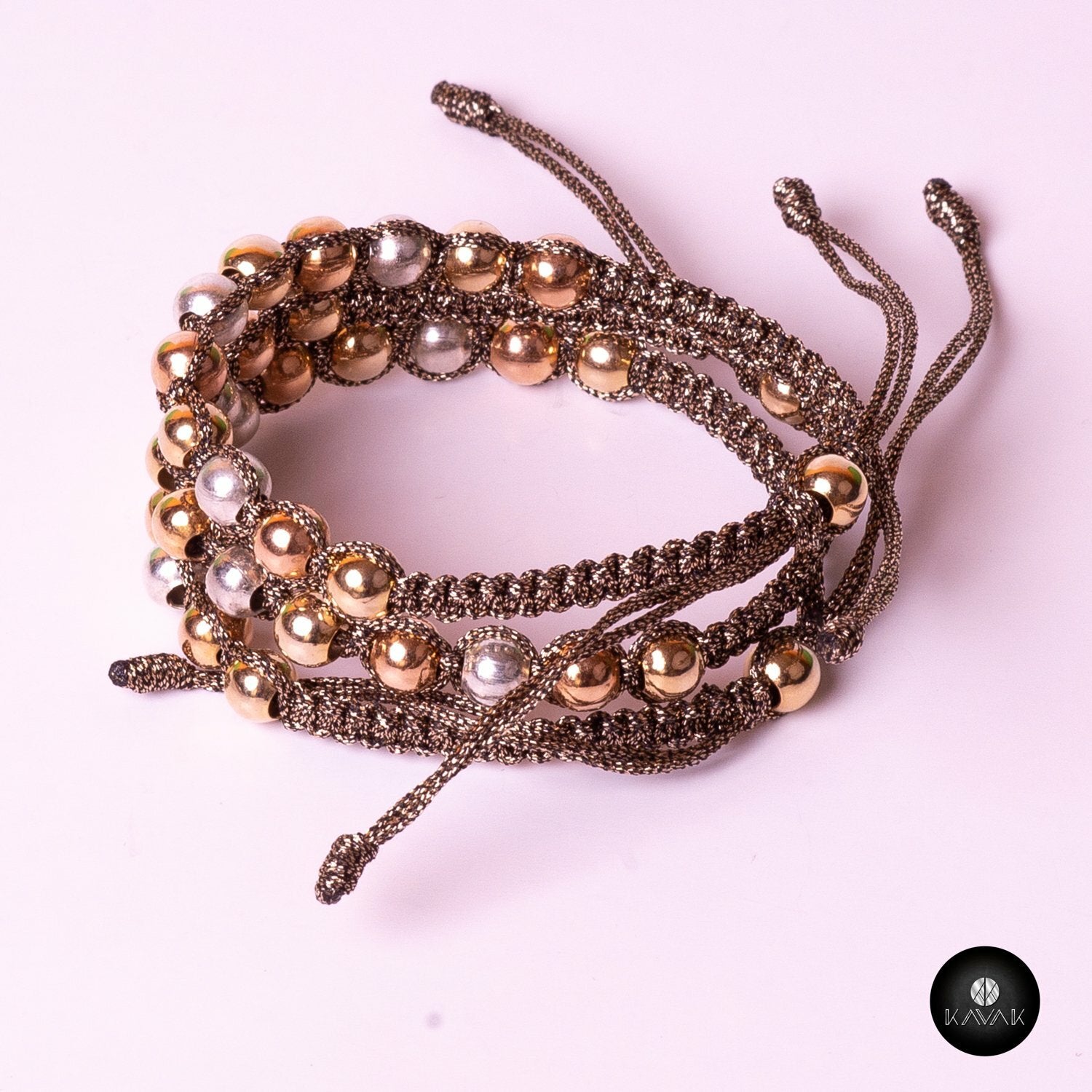 Kavak handmade Caribbean shiny beads adjustable women's bracelet