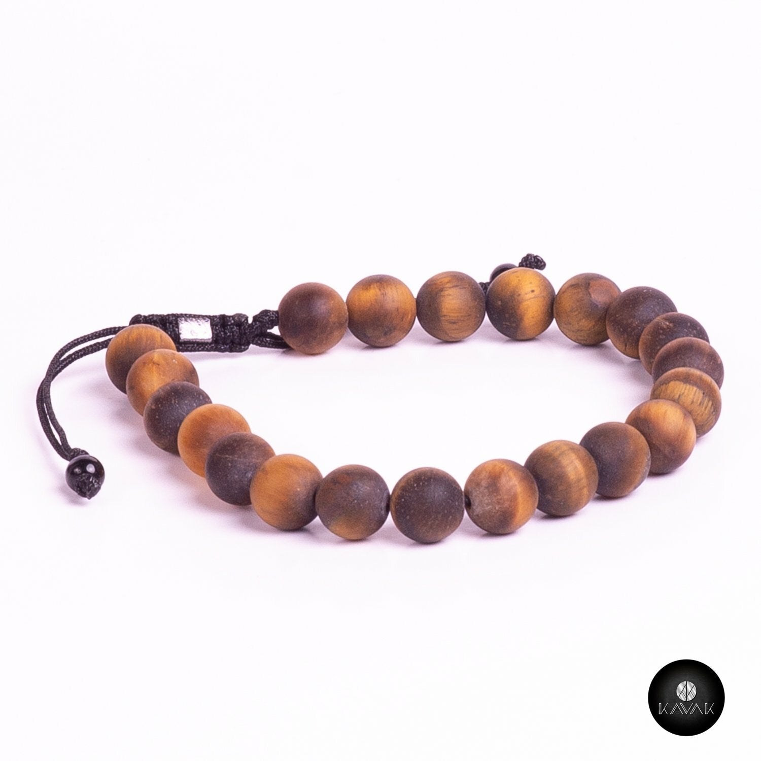 Kavak Handmade Men's Bracelet Genuine Tiger eye Beads stones
