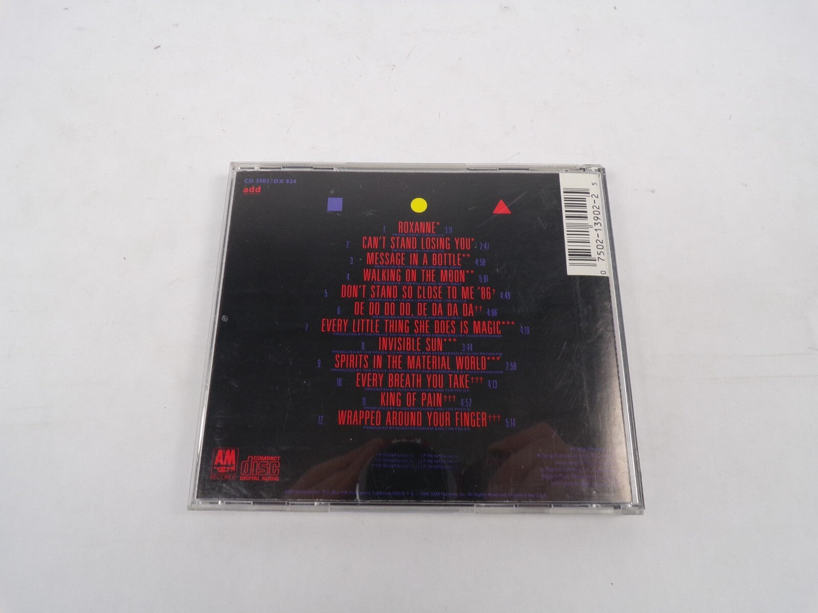 The Police Every Breath You Take The Singles Roxanne Can't Stand Losing YouCD#25