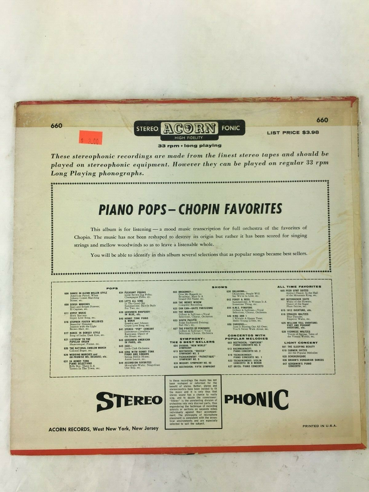 PIANO POPS CHOPIN FAVORITES