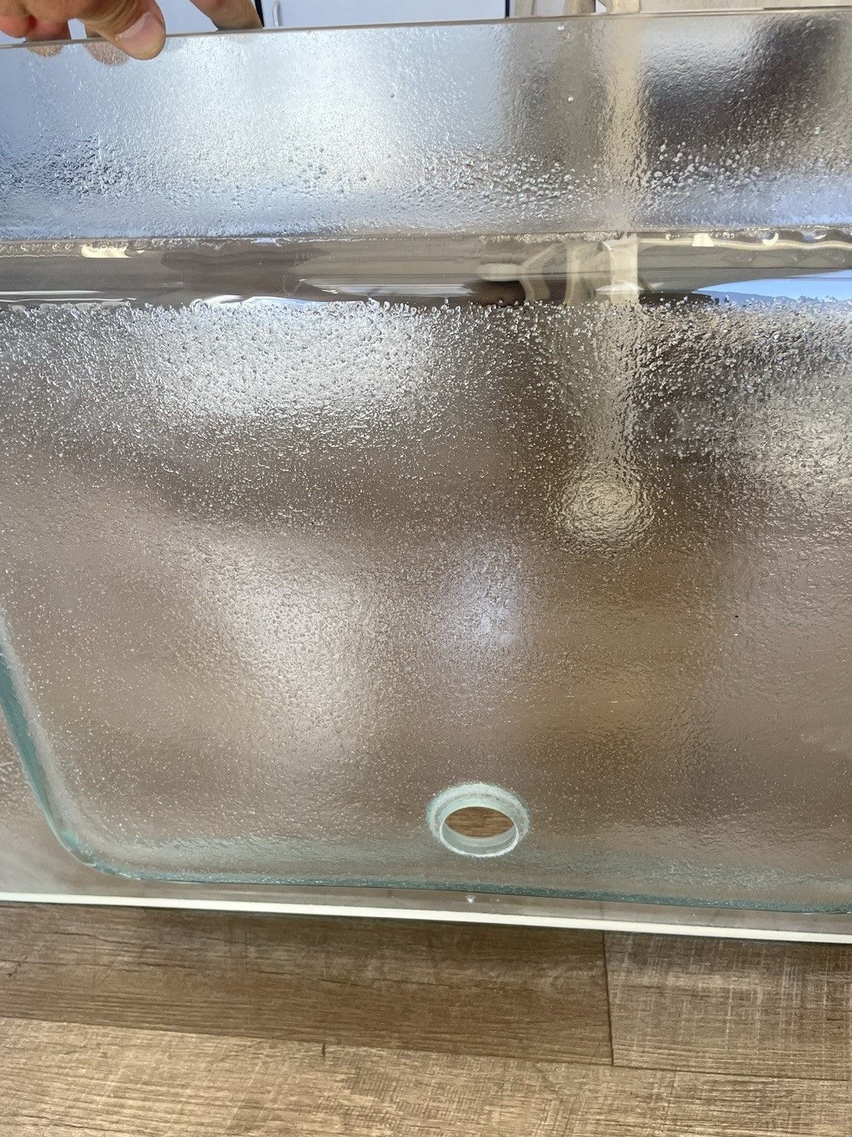 Hectarus Rectangle Glass Sink Bathroom Model 1836-800 35.75" x 21.25" x 3/4"
