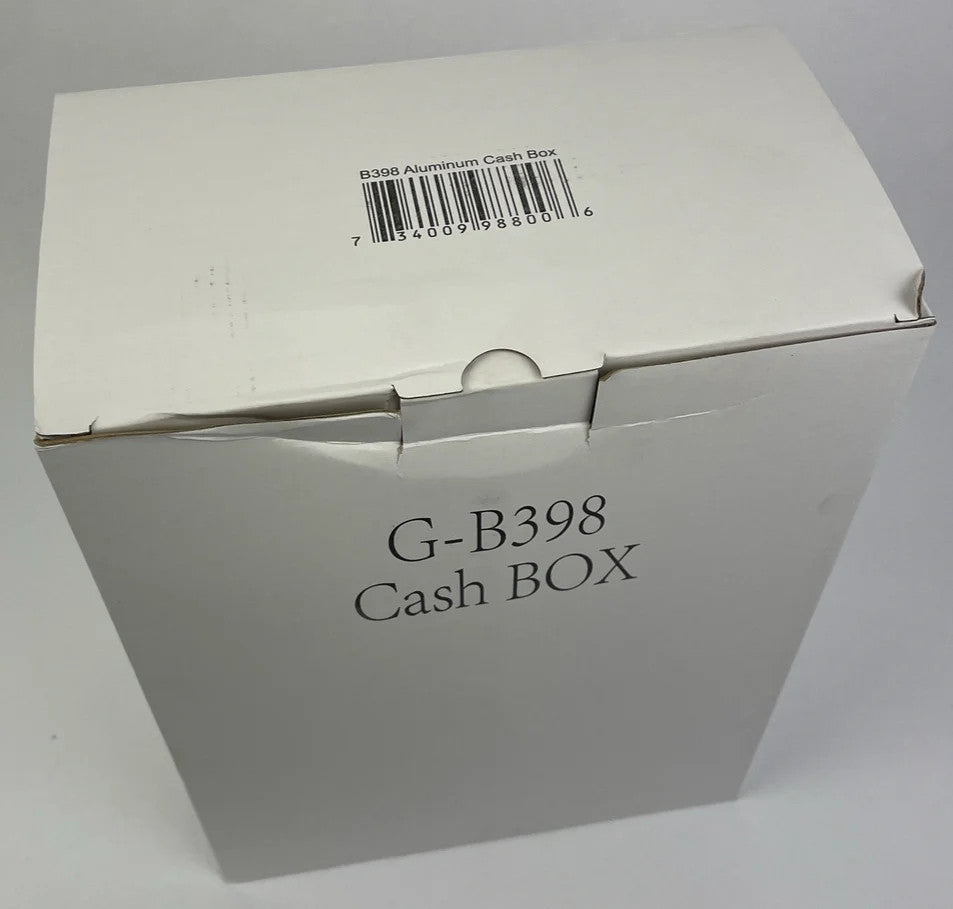 NIB Buy a Safe B398 Aluminum Cashier Box Lockable Cash Drawer NIB w/ Keys 2600