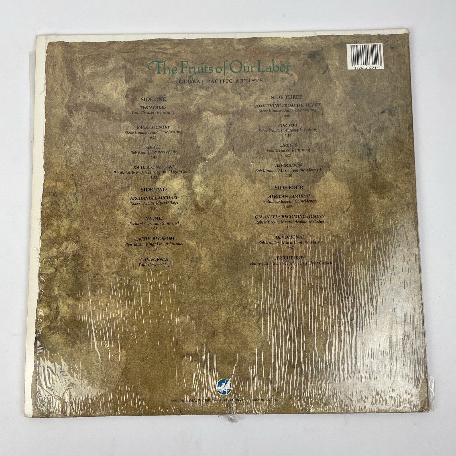 Various Artists The Fruits of Our Labor Global Pacific Artists Acoustic, Jazz LP