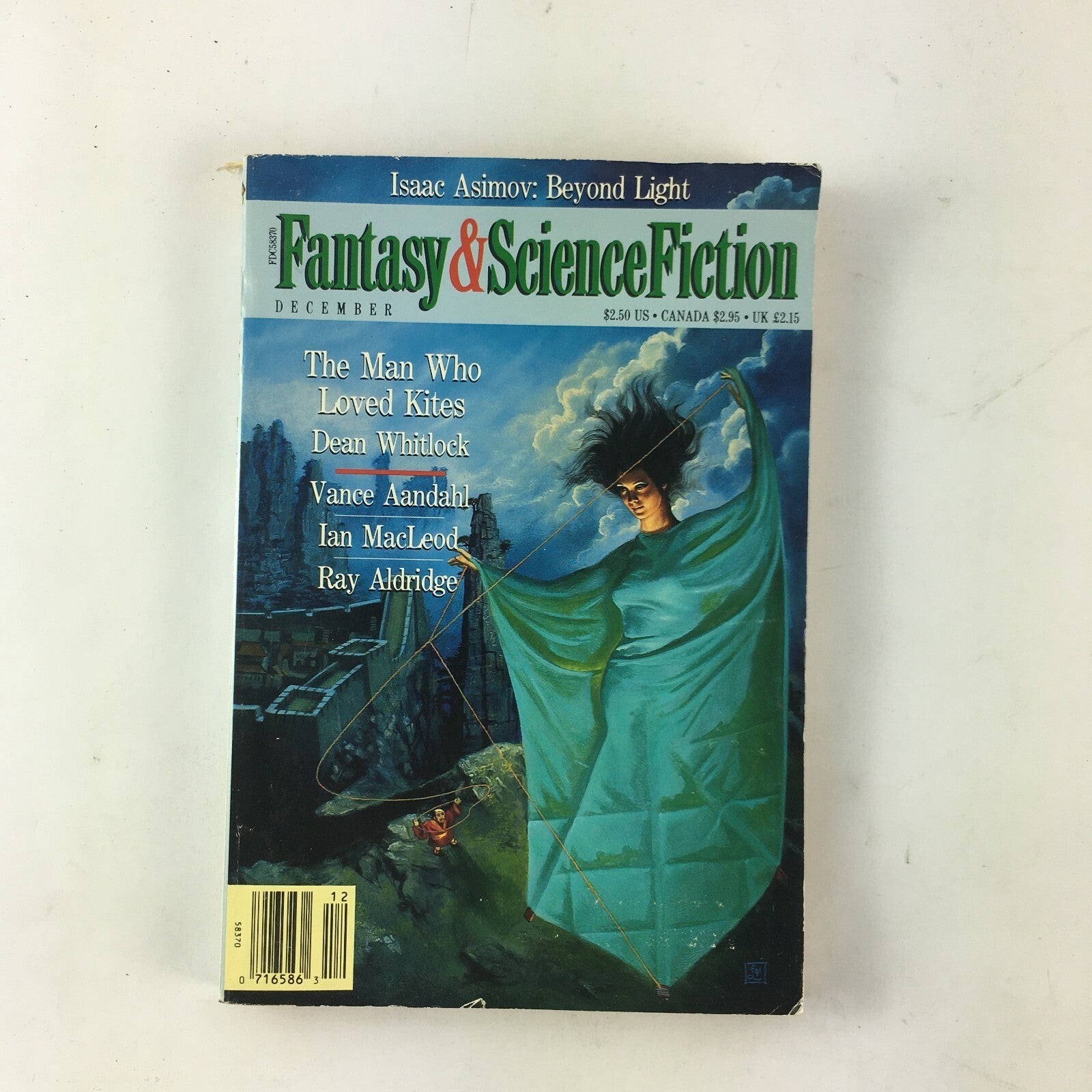 December Fantasy&Science Fiction Magazine The Man Who Loved Kites Dean Whitlock