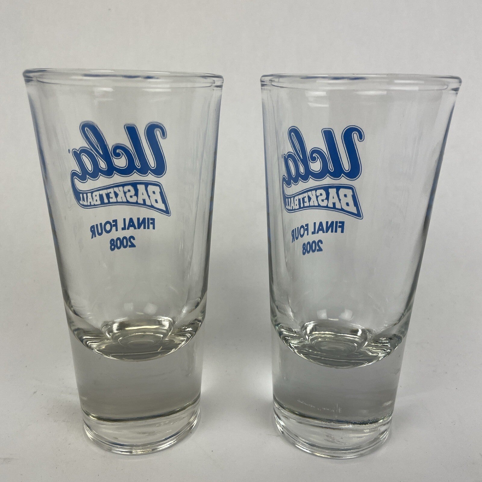 2 x UCLA Bruins 2008 Men's Basketball Final Four Game Day Giant Shot Glass, RARE