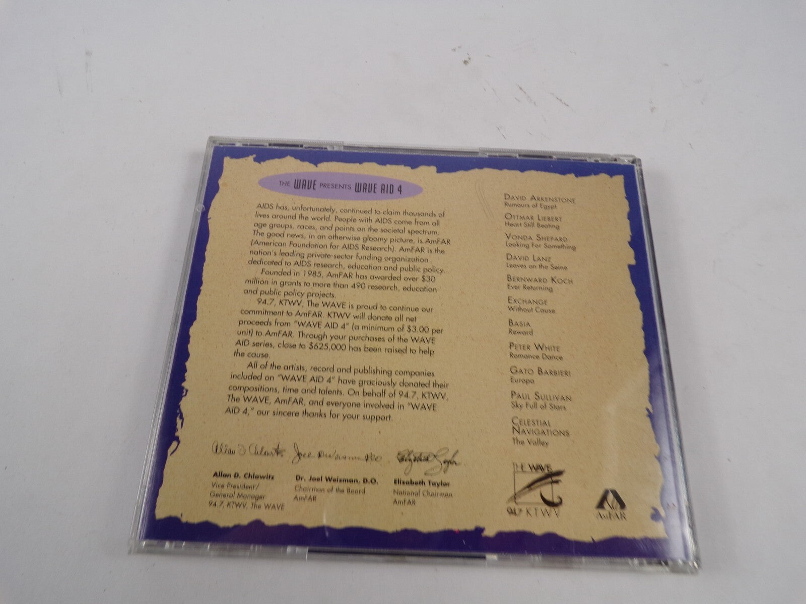 Wave Aid David Arkenstone David Lanz Basia Gato barbieri Exchange CD#61