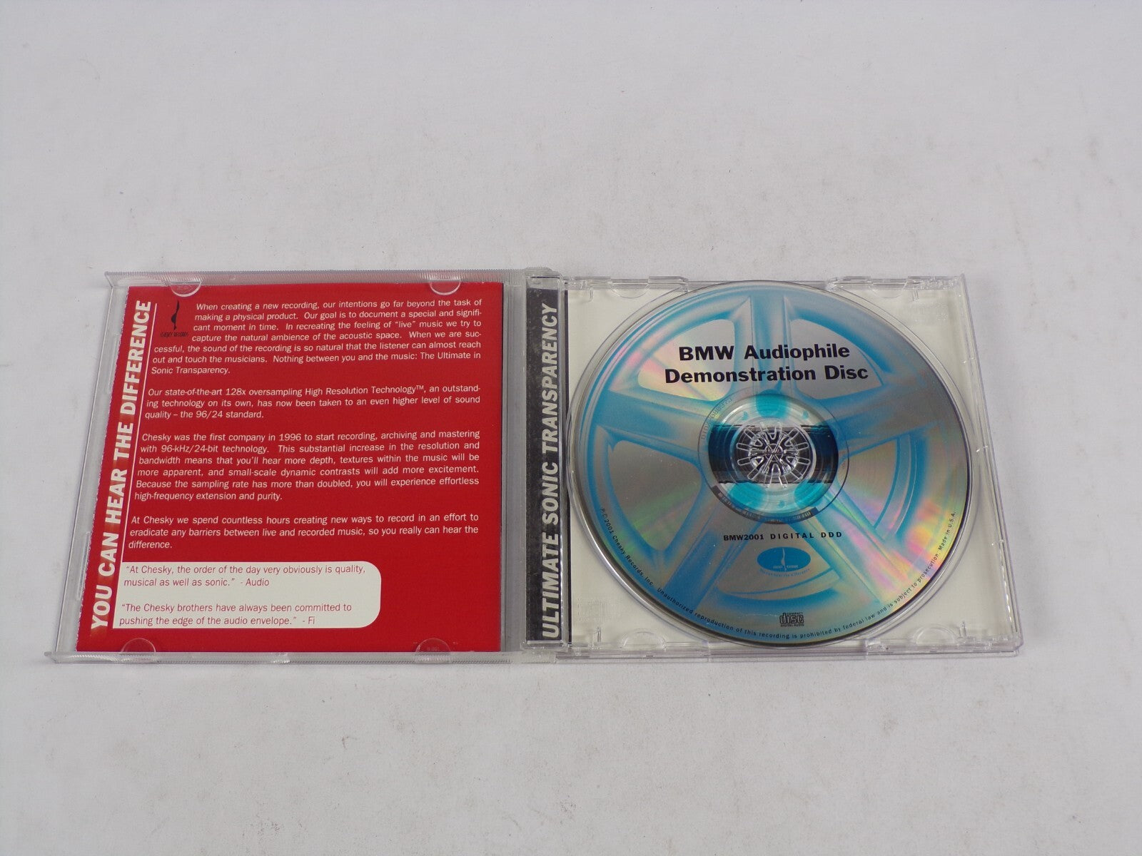 BMW Audiophile Demonstration Disc Christy Baron Livingston Taylor Sara K. CD#58