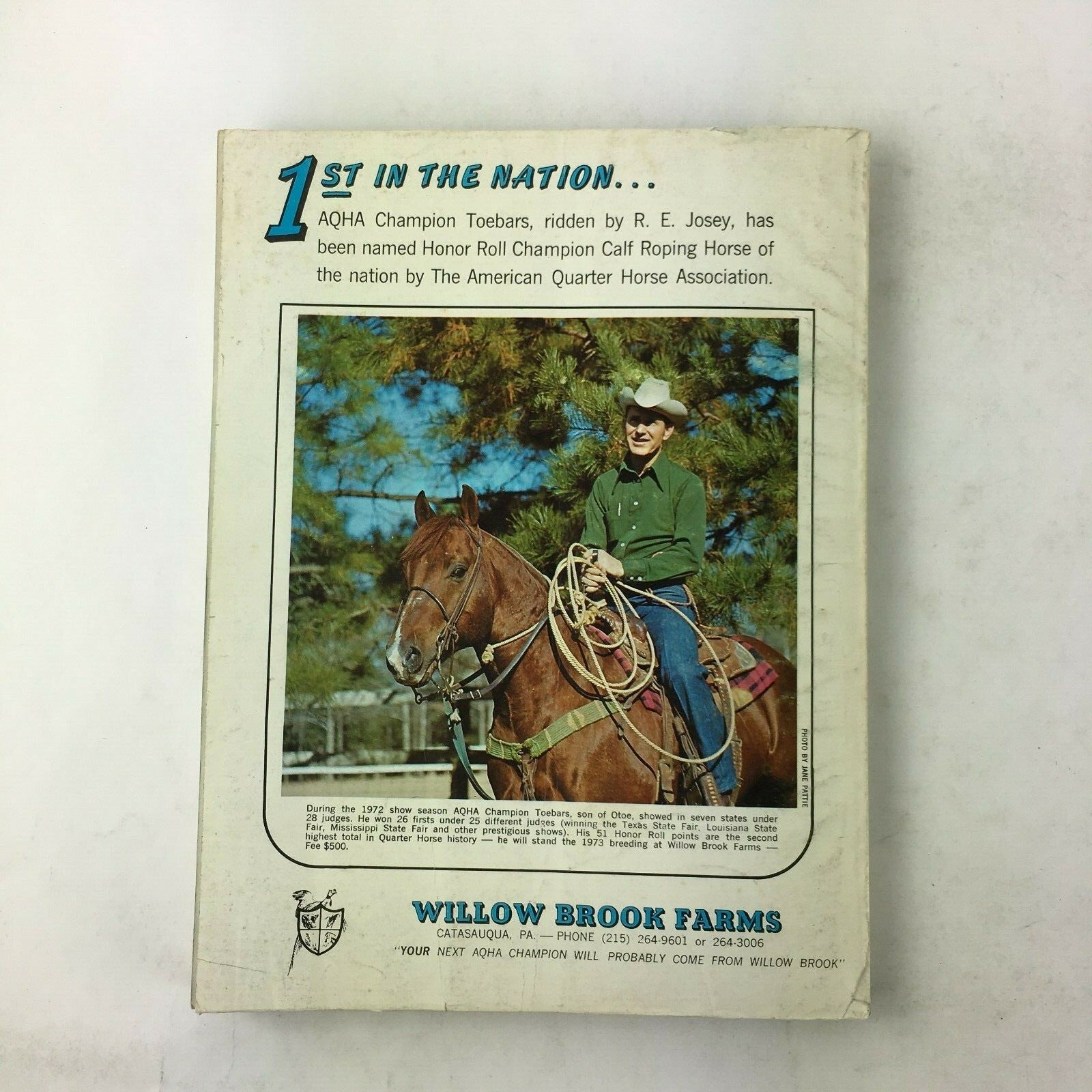March 1973 The Quarter Horse Journal Magazine Dar Rich Horse Farms Leo Bingo