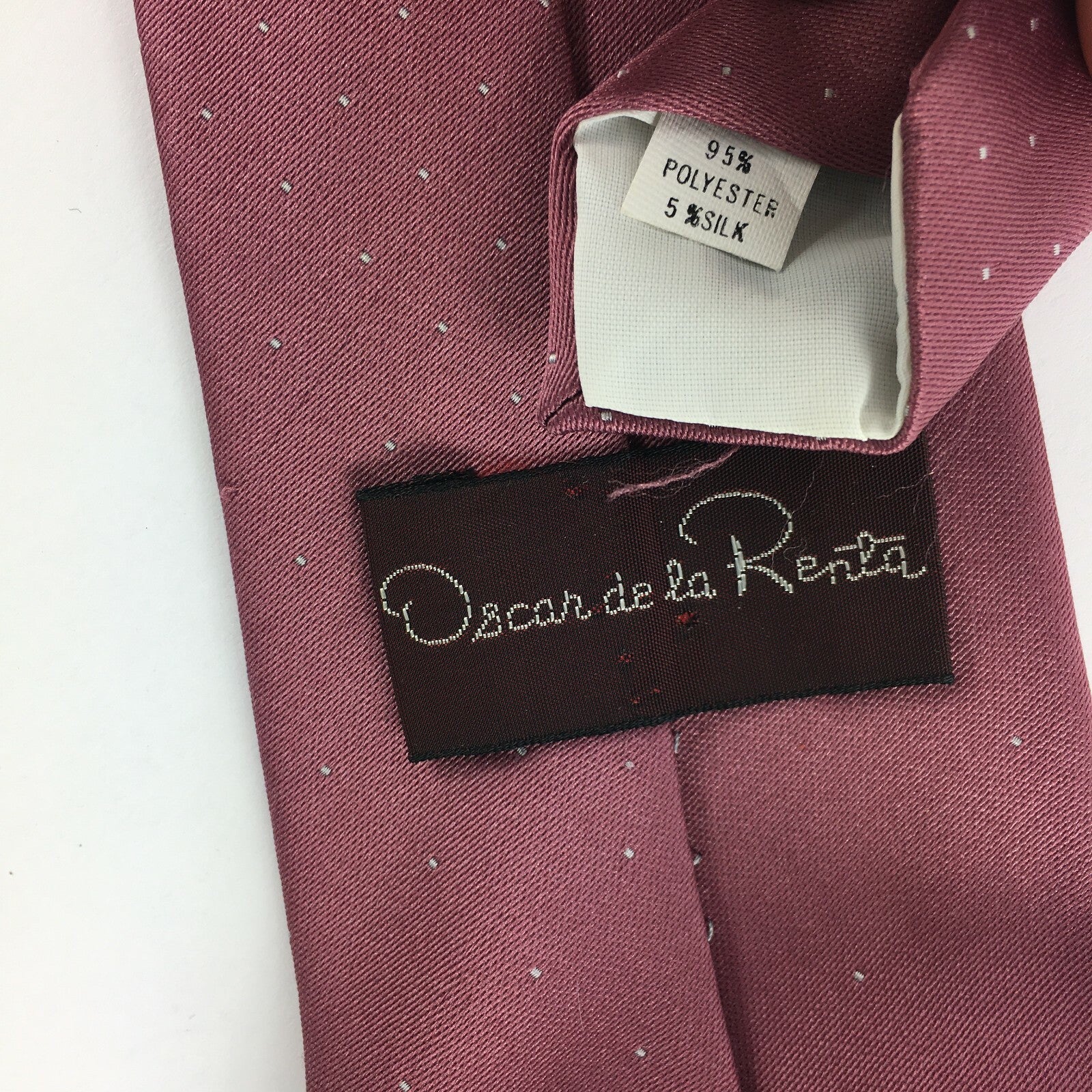 Genuine Oscar de la Renta Handmade Stylish Formal/Casual Tie Solid Colour