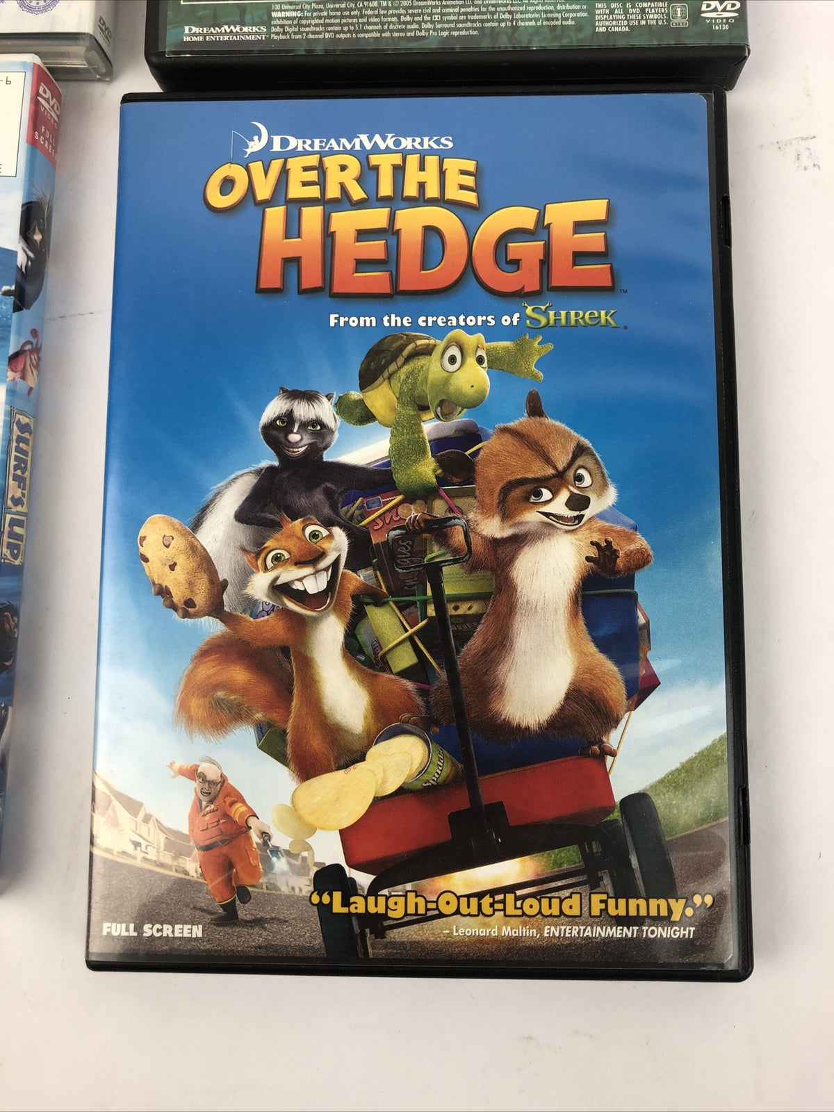 4 x DreamWorks DVD LOT - Shark Tale, Surf's Up, Robots, Over the Hedge *VGC