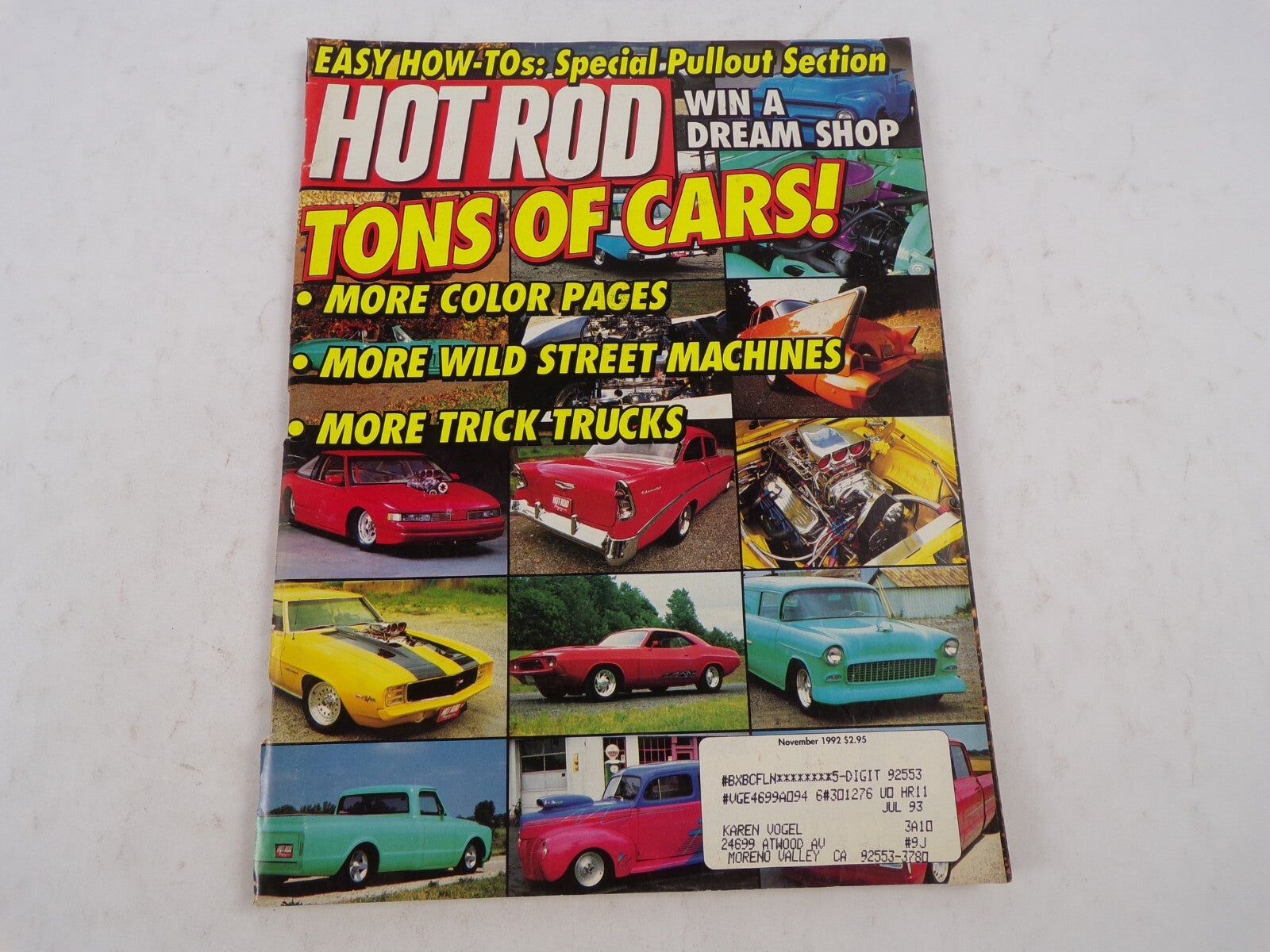 November 1992 Hot Rodding Magazine Easy How-Tos: Special.Pullout Section Win A