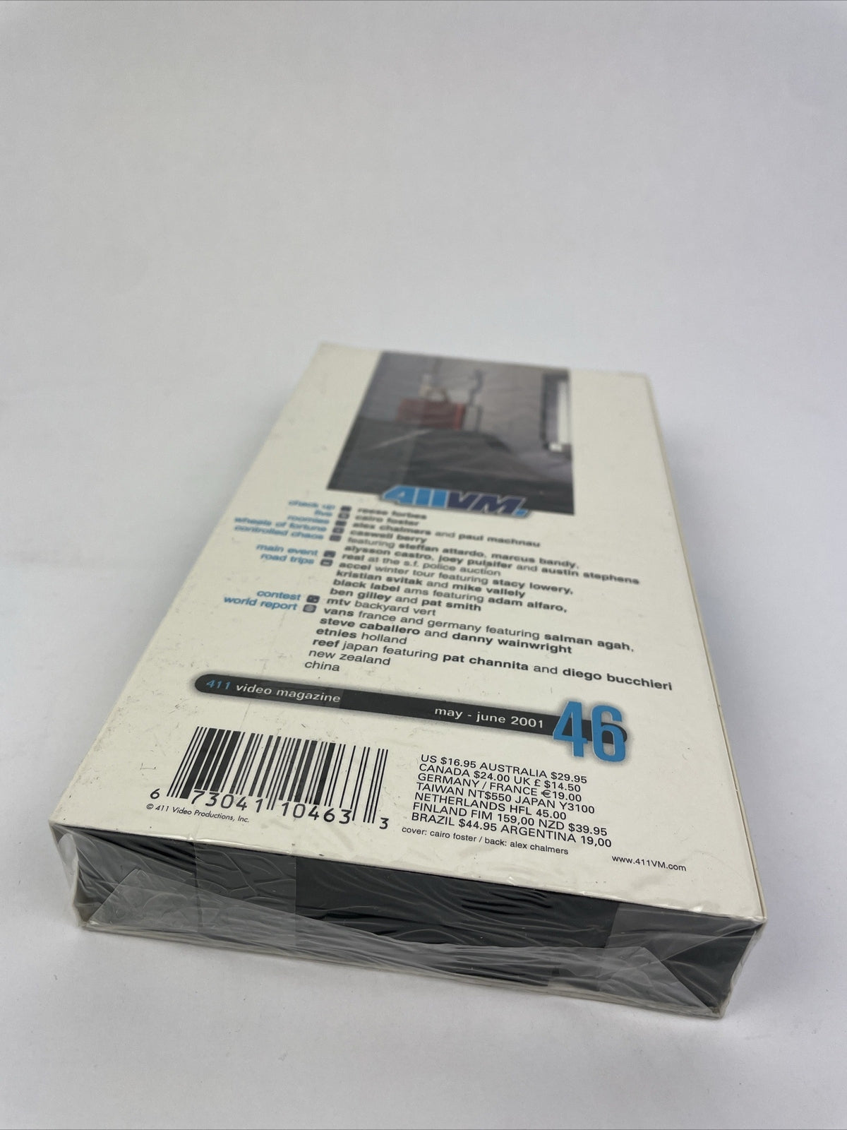 Factory sealed 411VM Skateboarding Issue 46 VHS Tape May/June 2001 featuring Cairo Foster and Caswell Berry.